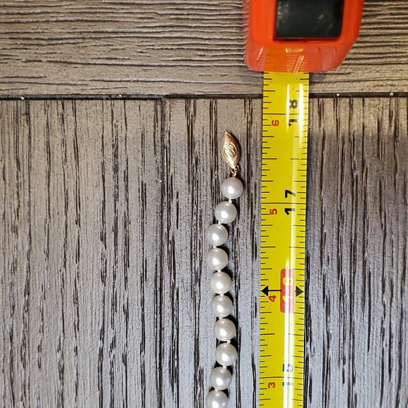 14k White Gold Earrings w Diamonds + Pearls Necklace added as a 🎁 bonus! - Picture 7 of 11